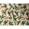 Pannolenci stampato 1mm fantasia bacche e vischio 50x40 cm
