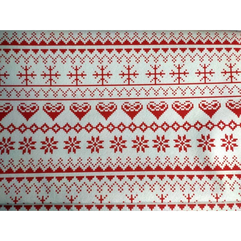 Pannolenci stampato 1mm fantasia cuori e stelle geometriche 50x40 cm