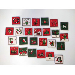 Pannolenci stampato 1mm fantasia calendario avvento 50x40 cm