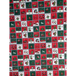 Pannolenci stampato 1mm fantasia calendario avvento 50x40 cm