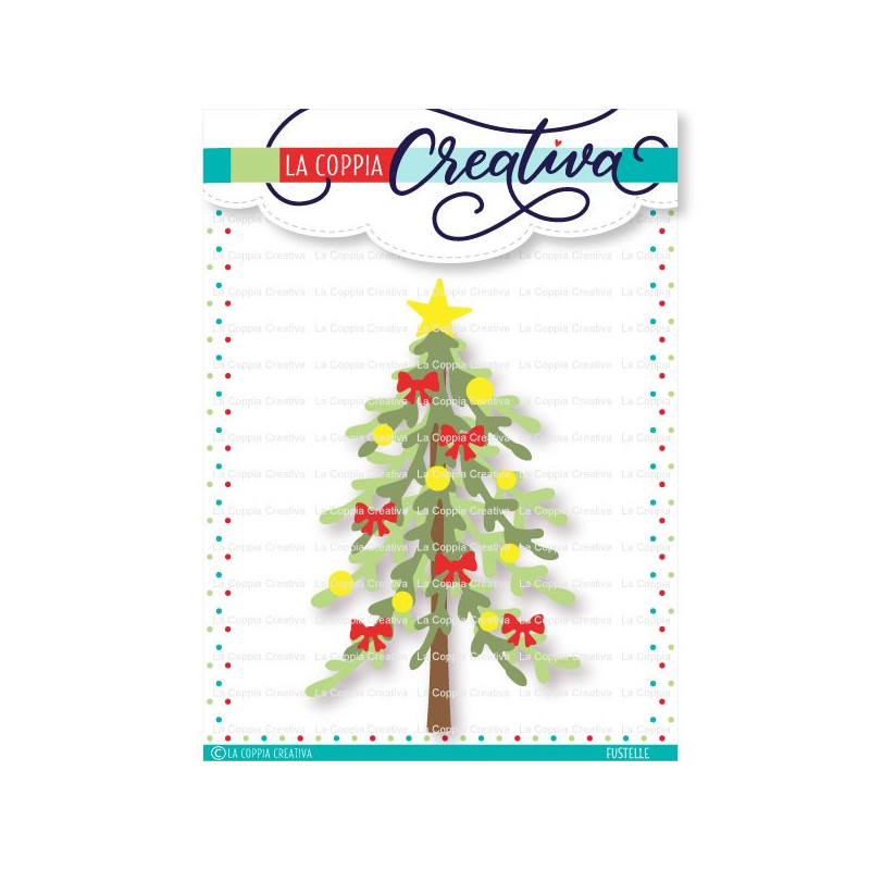 Fustella metallica Albero con decorazioni