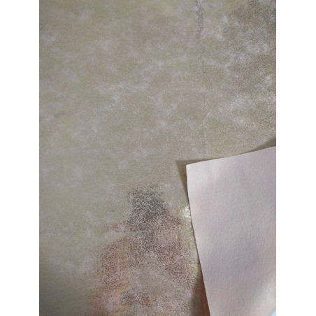 Pannolenci 1 mm simil pelle effetto dorato su base rosa antico 50x50 cm