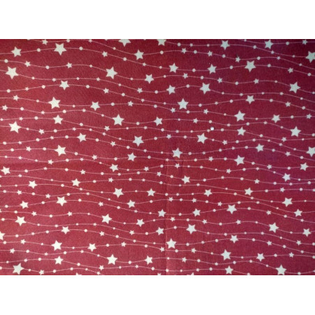 Pannolenci stampato 1mm fantasia stelline di Natale 40x50 cm
