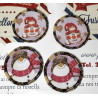 Pannolenci stampato 1mm fantasia con palline di Natale 40x50 cm