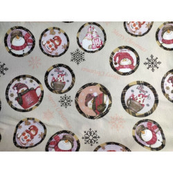 Pannolenci stampato 1mm fantasia con palline di Natale 40x50 cm