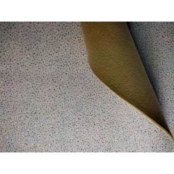 Feltro 3mm accoppiato con tessuto glitter a pois argento 75x55 cm