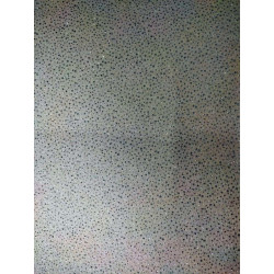 Feltro 3mm accoppiato con tessuto glitter a pois argento 75x55 cm