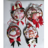 Pannolenci stampato 1mm fantasia con palline di Natale 40x50 cm