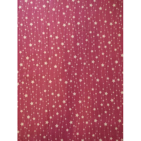 Pannolenci stampato 1mm fantasia stelle sfondo rosso 45x50 cm
