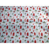 Pannolenci stampato 1mm base bianca casetta e Babbo Natale 45x50 cm