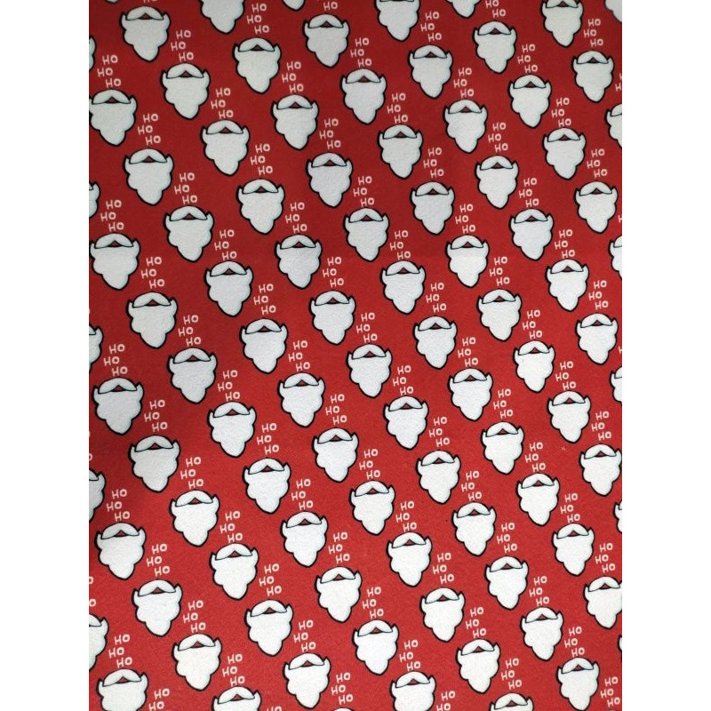 Pannolenci stampato 1mm Babbo Natale HO HO HO 45x50 cm