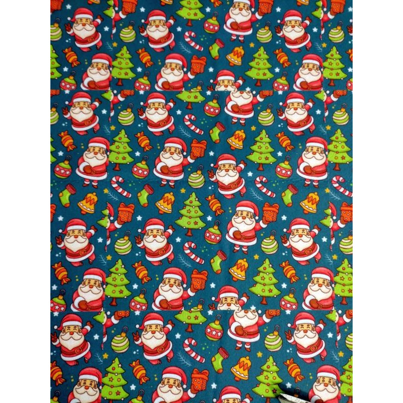 Pannolenci stampato 1mm albero pallina e Babbo Natale 45x50 cm
