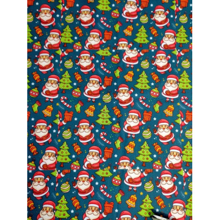 Pannolenci stampato 1mm albero pallina e Babbo Natale 45x50 cm