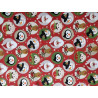 Pannolenci stampato 1mm Renna pinguino elfo e Babbo Natale 45x50 cm