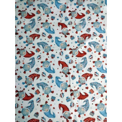 Pannolenci stampato 1mm Elfi e pacchetti regalo 45x50 cm