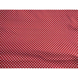 Pannolenci stampato 1mm Cuori su base rossa 50x75 cm