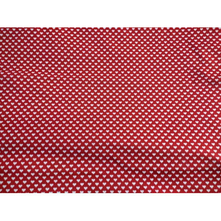 Pannolenci stampato 1mm Cuori su base rossa 50x75 cm