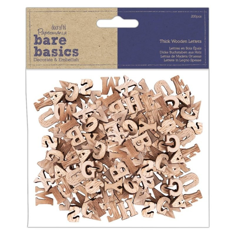 BARE BASICS THICK WOODEN LETTERS (200PCS)