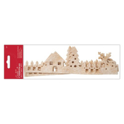 CREATE CHRISTMAS DECORATIVE FELT STICKERS (2PCS) - WHITE SCENE
