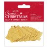GLITTERED WOODEN TOPPERS (12PCS) - CREATE CHRISTMAS - BELLS