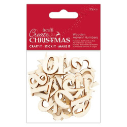 WOODEN ADVENT NUMBERS (25PCS) - CREATE CHRISTMAS