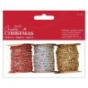 CREATE CHRISTMAS 10M METALLIC SPARKLY TWINE (3PK)