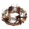 Corona 25 cm naturale con portalumini