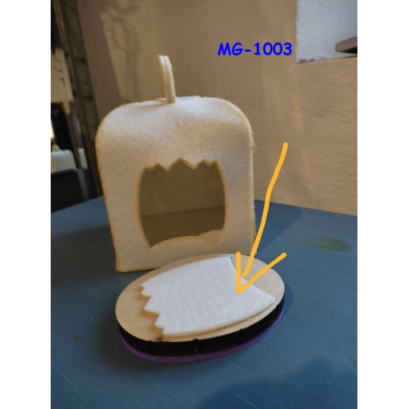 Elemento per Fustella tripla XL Porta dolcetti o panettoncino con finestra e neve MG-893
