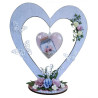 Cuore in legno con cuore trasparente 23x21 cm