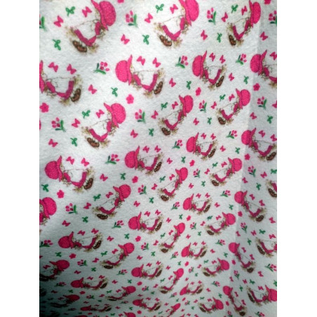 Pannolenci stampato 1mm Bimba e farfalle 30x80 cm