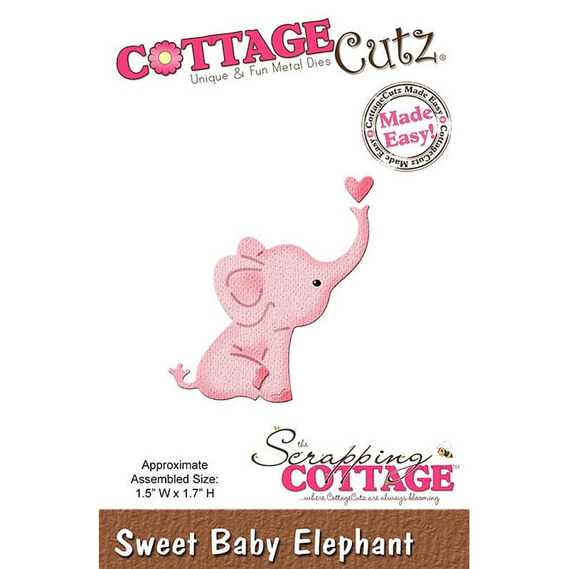 Fustella metallica Cottage Cutz Baby elephant mini
