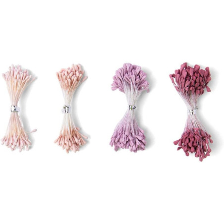 Pistilli decorativi Rosa Viola, 400 PZ, 3 Misure