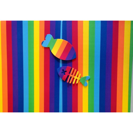 Fommy 2 mm foglio A4 colore arcobaleno