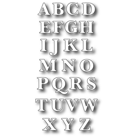 Fustella metallica Memory Box Classic Upper Alphabet