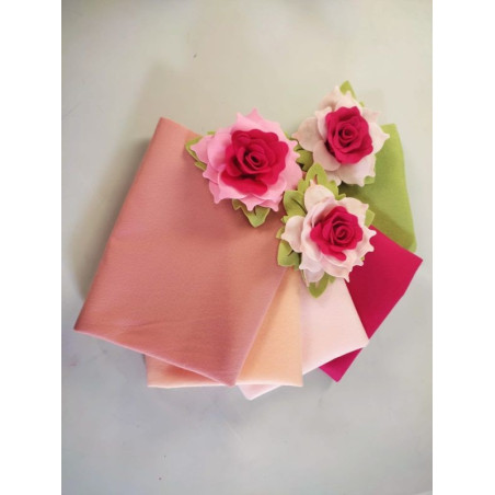 Pannolenci 1 mm  - KIT 5 colori per rose Alba