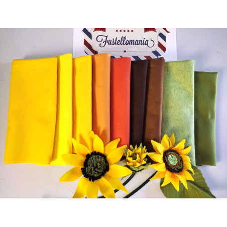Pannolenci 1 mm  - KIT 9 colori per Girasoli