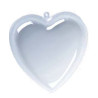 Cuore di plastica trasparente apribile 2 parti - 14 cm