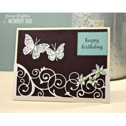 Fustella metallica Memory Box Calais Butterflies