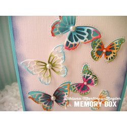 Fustella metallica Memory Box Calais Butterflies