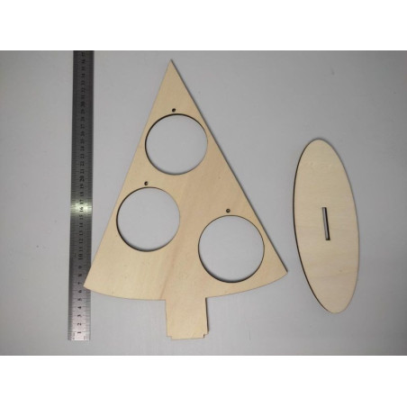 Sagoma in legno Albero 3D per palline