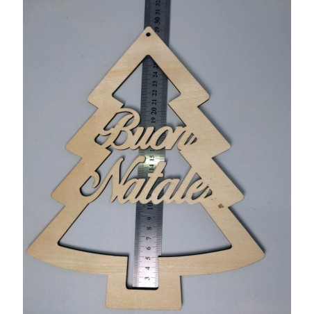 Sagoma in legno Albero Buon Natale