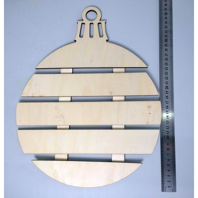 Sagoma in legno Pallina di Natale