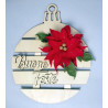 Sagoma in legno Pallina di Natale