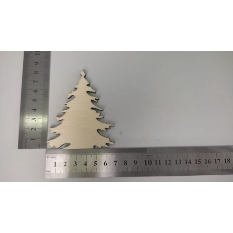 Sagoma in legno Abete con rami 7x8 cm