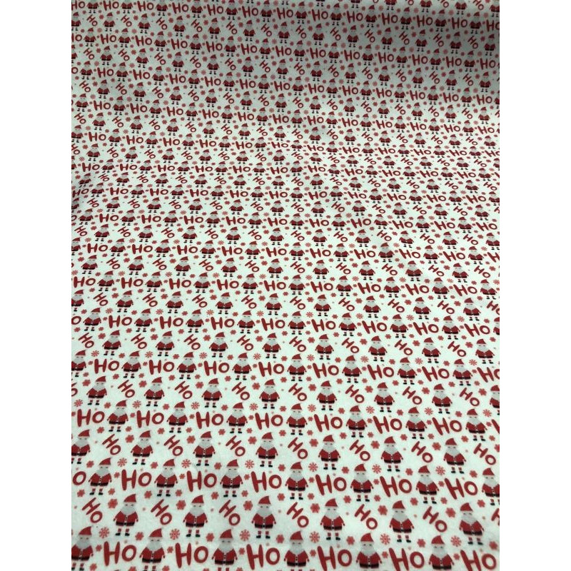 Pannolenci stampato 1mm Ho ho ho 50x90 cm