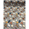 Pannolenci stampato 1mm Fiocchi di neve rossi 50x90 cm