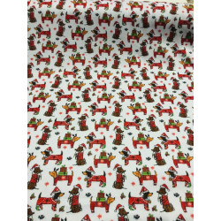 Pannolenci stampato 1mm Cani regali di Natale 50x90 cm