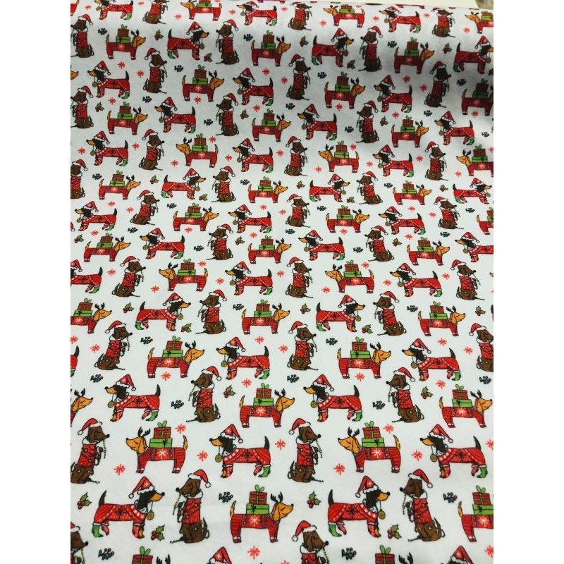 Pannolenci stampato 1mm Cani regali di Natale 50x90 cm