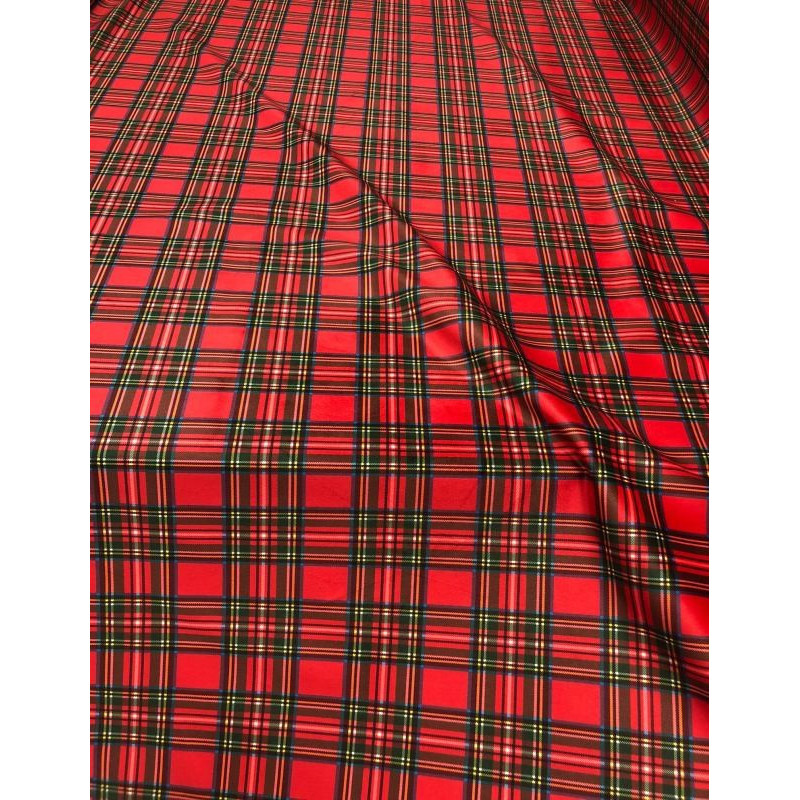 Velluto termoformabile scozzese rosso 45x50 cm