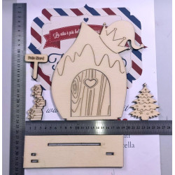 Porta elfo e accessori in legno